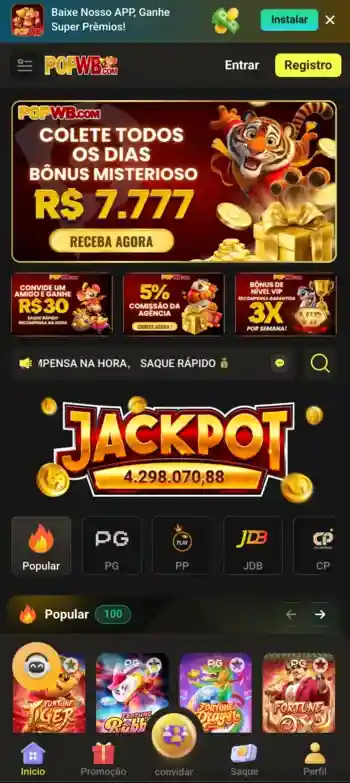Baixar Aplicativo POPWB e Tenha o Cassino na Palma da Sua Mão